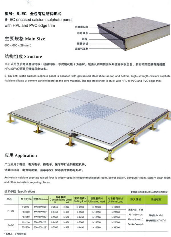 硫酸钙防静电地板2